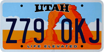 UT license plate Z790KJ
