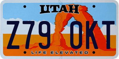 UT license plate Z790KT