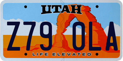 UT license plate Z790LA