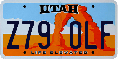 UT license plate Z790LF