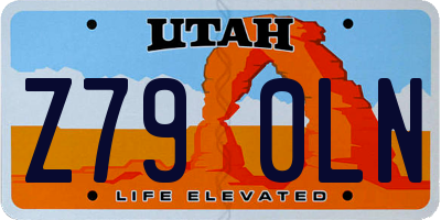 UT license plate Z790LN