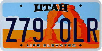 UT license plate Z790LR