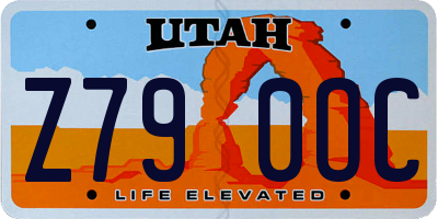 UT license plate Z790OC