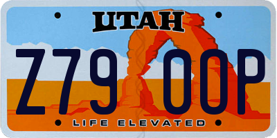 UT license plate Z790OP