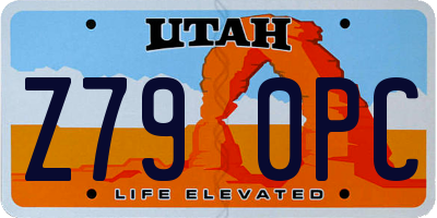 UT license plate Z790PC