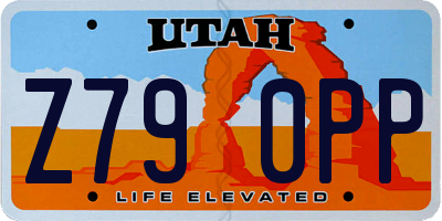 UT license plate Z790PP