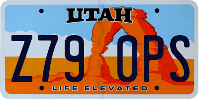UT license plate Z790PS