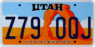 UT license plate Z790QJ