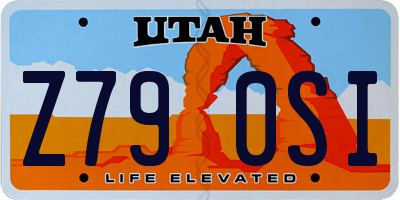UT license plate Z790SI