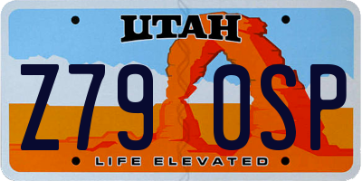 UT license plate Z790SP