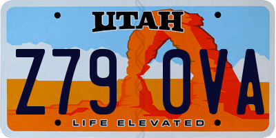 UT license plate Z790VA