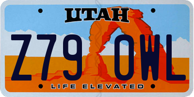 UT license plate Z790WL