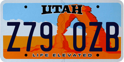 UT license plate Z790ZB