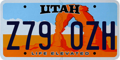 UT license plate Z790ZH