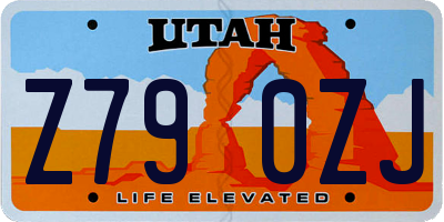 UT license plate Z790ZJ