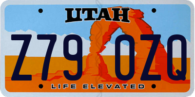 UT license plate Z790ZQ