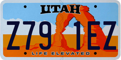 UT license plate Z791EZ