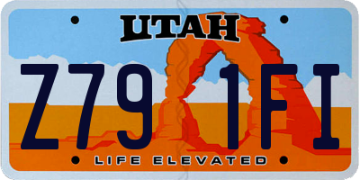 UT license plate Z791FI