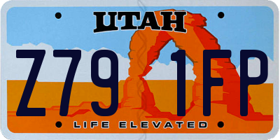 UT license plate Z791FP