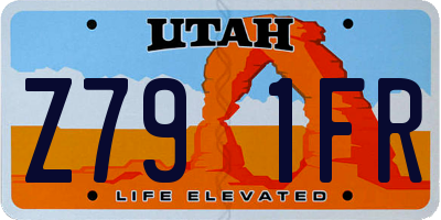 UT license plate Z791FR