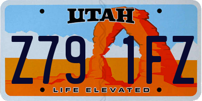 UT license plate Z791FZ