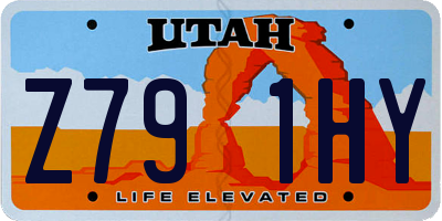 UT license plate Z791HY