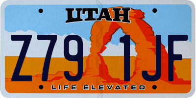 UT license plate Z791JF