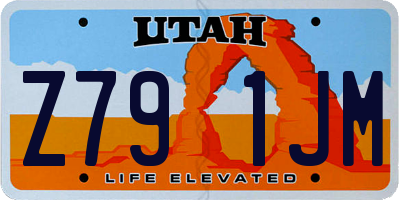 UT license plate Z791JM