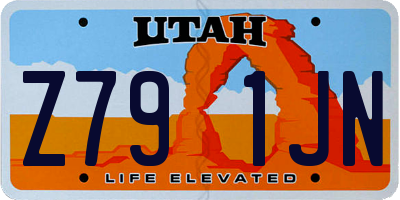 UT license plate Z791JN