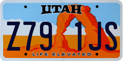 UT license plate Z791JS