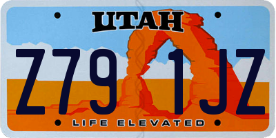 UT license plate Z791JZ
