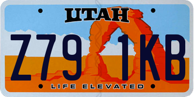 UT license plate Z791KB