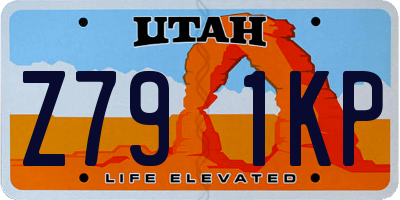 UT license plate Z791KP