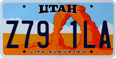 UT license plate Z791LA