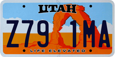 UT license plate Z791MA