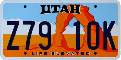 UT license plate Z791OK