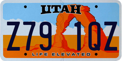 UT license plate Z791QZ