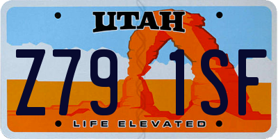 UT license plate Z791SF