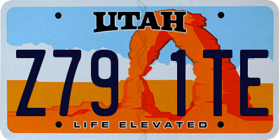 UT license plate Z791TE