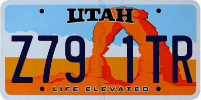UT license plate Z791TR