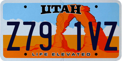 UT license plate Z791VZ