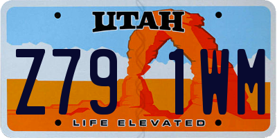UT license plate Z791WM