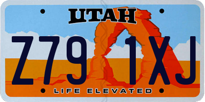 UT license plate Z791XJ