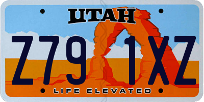 UT license plate Z791XZ