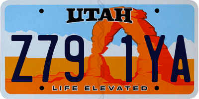 UT license plate Z791YA