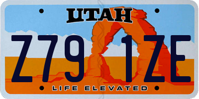 UT license plate Z791ZE