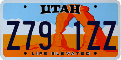 UT license plate Z791ZZ