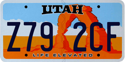 UT license plate Z792CF