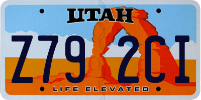 UT license plate Z792CI
