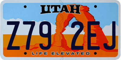 UT license plate Z792EJ